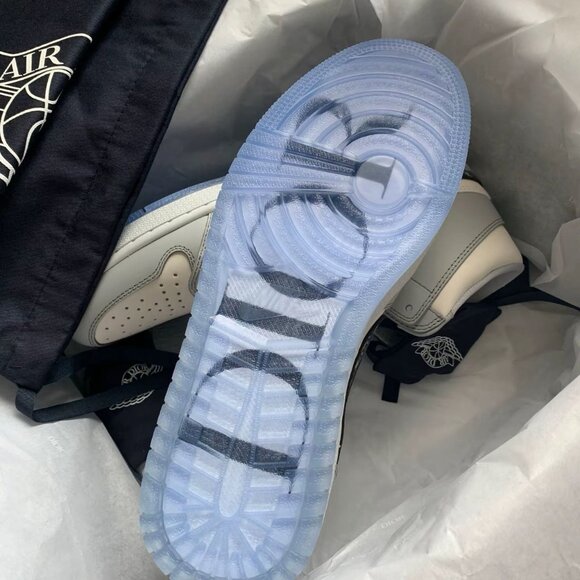 DIOR x Jordan Air Jordan 1 High Og \'White Wolf Grey\' High-top Size: US 8.5.